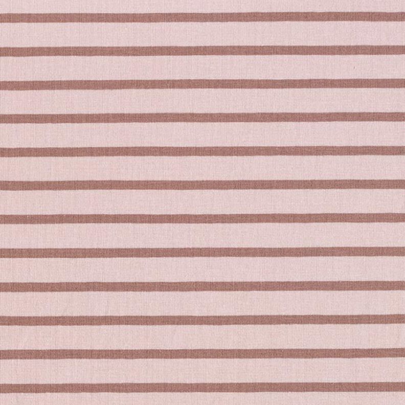 Punto de algodón con rayas estrechas y anchas – rosa viejo claro/rosa viejo oscuro,  image number 1