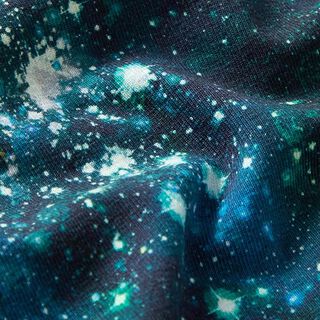 Tela de jersey de algodón Universo Impresión digital – azul marino, 