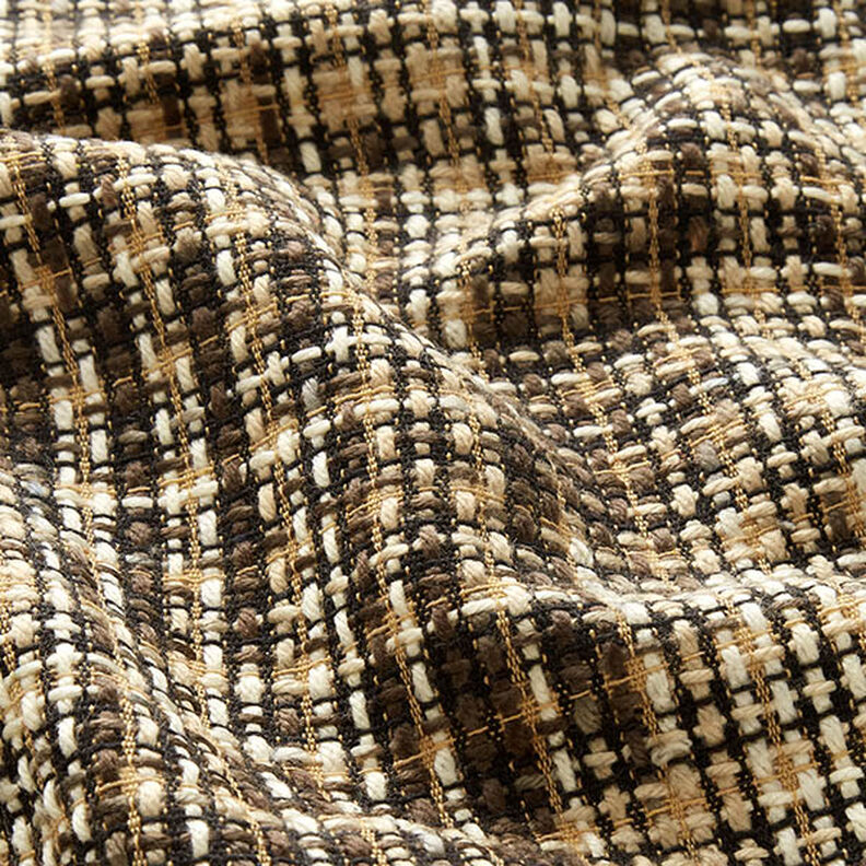 Mezcla de lana para abrigos a cuadros – beige/negro,  image number 2