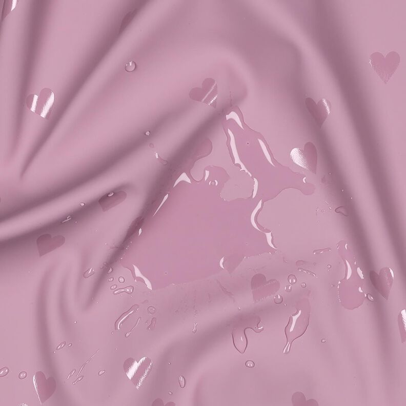 Tela de chubasquero Corazones pequeños | Poppy Fabrics – rosa viejo claro,  image number 2