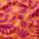 Popelina de algodón puzzle | Nerida Hansen – naranja melocotón/púrpura, 