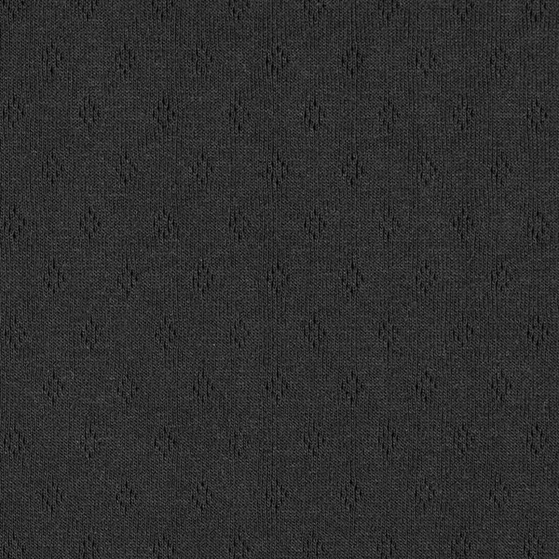 Jersey de punto fino con patrón de agujeros – negro,  image number 1
