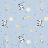 Tela de jersey de algodón Panda con globo lunar – cielo azul,  thumbnail number 1