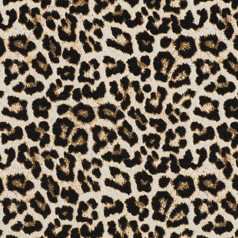 Tela decorativa Jacquard Patrón de leopardo tejido – beige claro/negro,  image number 1