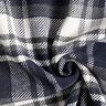 Tejido de abrigo con reverso de piel a cuadros – azul noche/gris pizarra,  thumbnail number 3