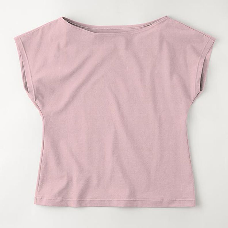 Tela de jersey de algodón Uni mediano – rosa viejo claro,  image number 8