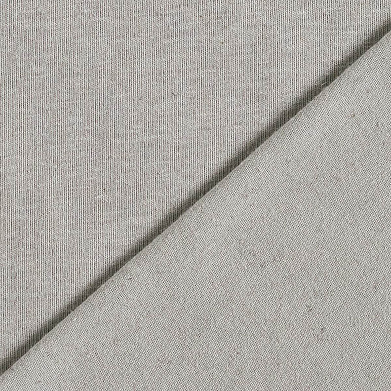 Tela de jersey mezcla de lino y algodón Uni – gris,  image number 3