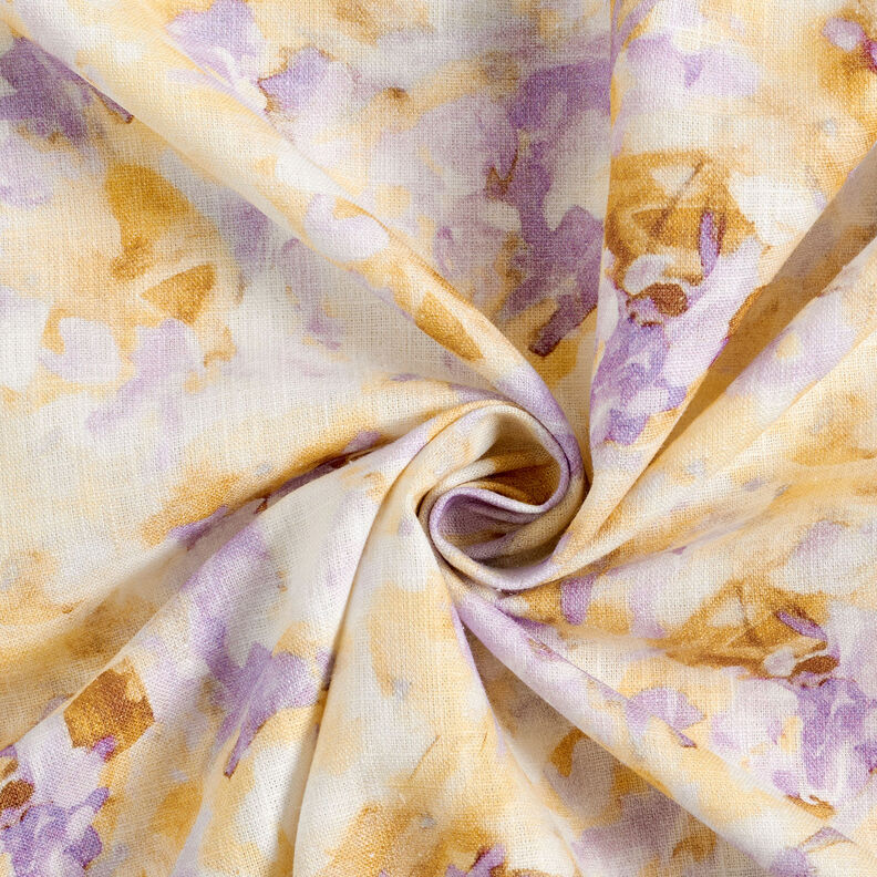 Batik mezcla de lino y algodón – marfil/lila,  image number 4
