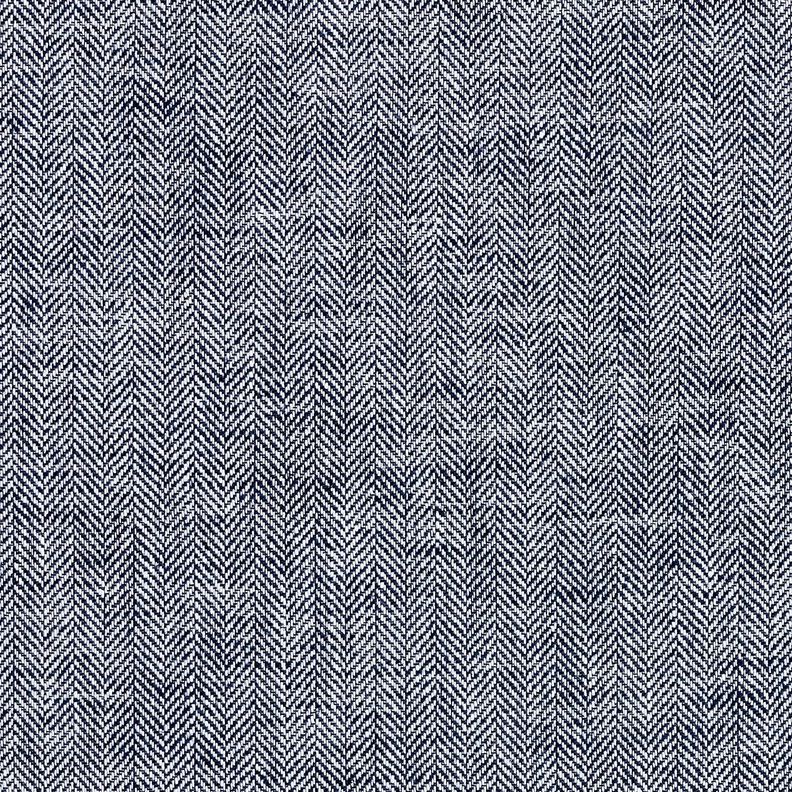 Mezcla de lino y algod&oacute;n Espina de pescado &ndash; azul noche,  image number 1