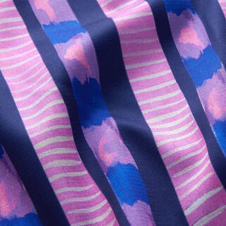 Satén de algodón a rayas | Nerida Hansen – azul marino/pink, 