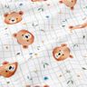 Popelina de algodón Peluche con estampado de cuadros Impresión digital – blanco/caña,  thumbnail number 2