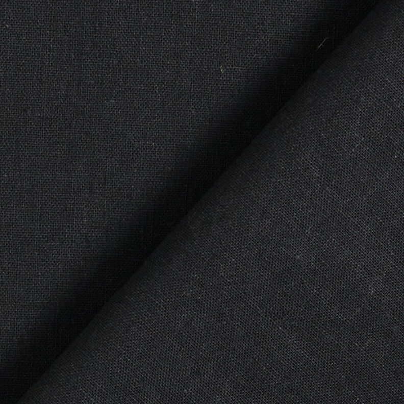 Mezcla de lino y algodón Uni – negro,  image number 3