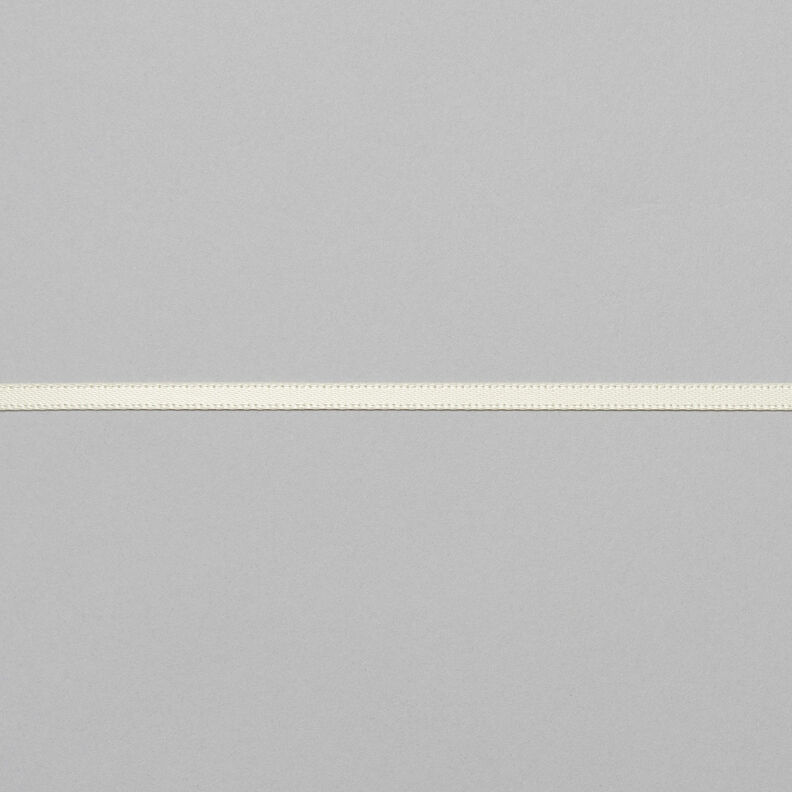 Cinta de satén [3 mm] – blanco lana,  image number 1