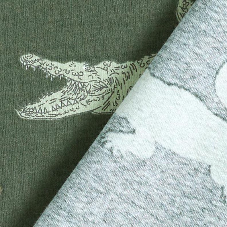 Tela de jersey de algodón Cocodrilo – pino oscuro,  image number 5