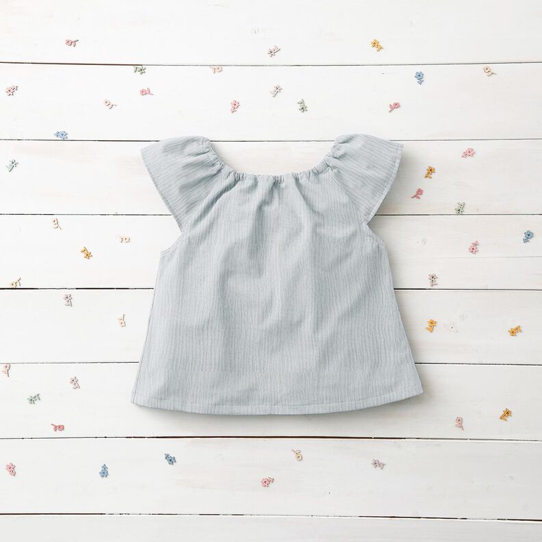 Muselina/doble arruga &ndash; azul claro,  image number 8