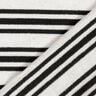 Tela de jersey de viscosa Rayas brillantes irregulares – blanco lana/negro,  thumbnail number 4