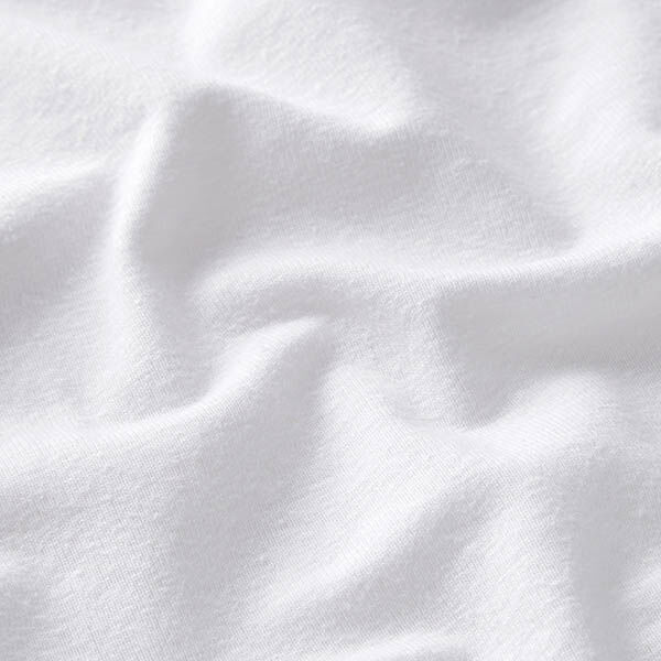 Tela de jersey mezcla de lino y algodón Uni – blanco,  image number 2