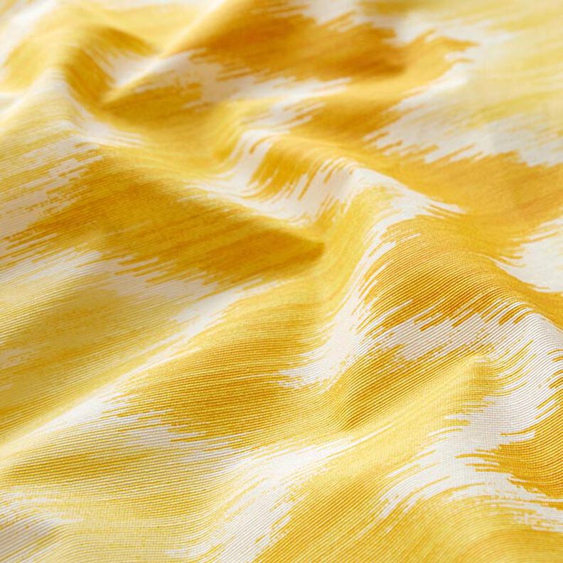 Algodón revestido Estampado Ikat – amarillo/blanco,  image number 2