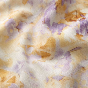 Batik mezcla de lino y algodón – marfil/lila, 