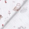 Muselina/doble arruga Animales en el claro del bosque – blanco,  thumbnail number 4