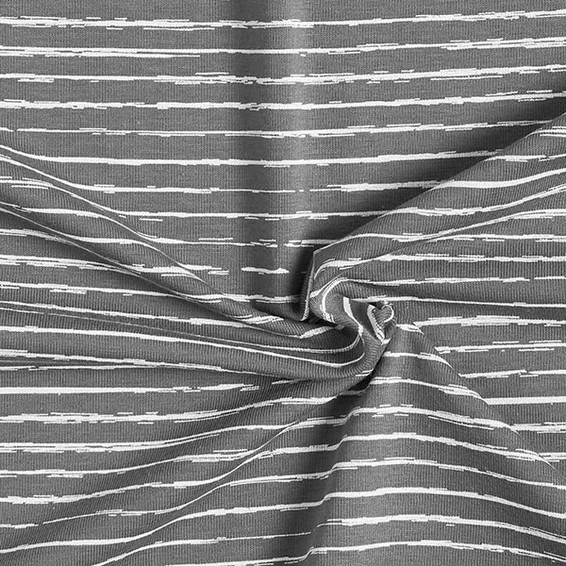 Tela de jersey de algodón Rayas Skribbel – gris oscuro,  image number 3