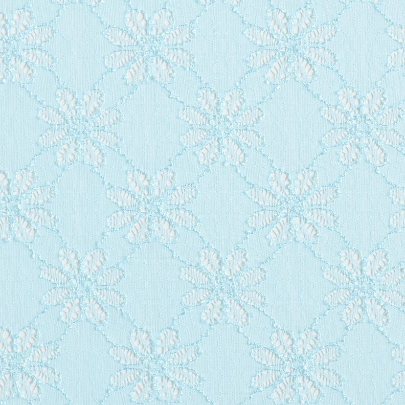 Encaje elástico con flores – azul hielo,  image number 1