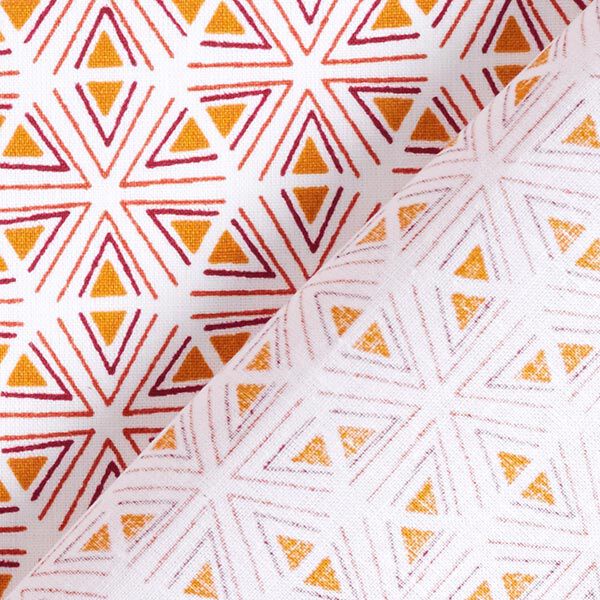 Tela de algodón Cretona Formas geométricas – blanco/amarillo curry,  image number 4