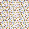 Tela de algodón Cretona Triángulos pequeños – blanco/marrón claro,  thumbnail number 1