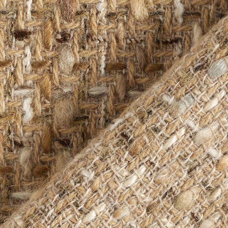 Tela de abrigo mezcla lana virgen melange – beige oscuro,  image number 6