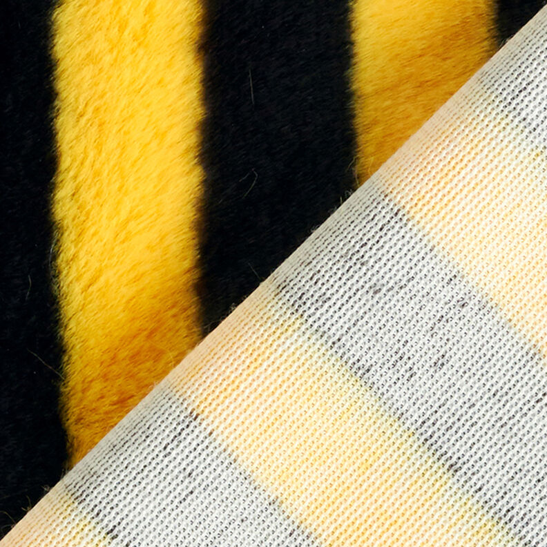 Piel sintética con rayas de abeja – negro/amarillo,  image number 3