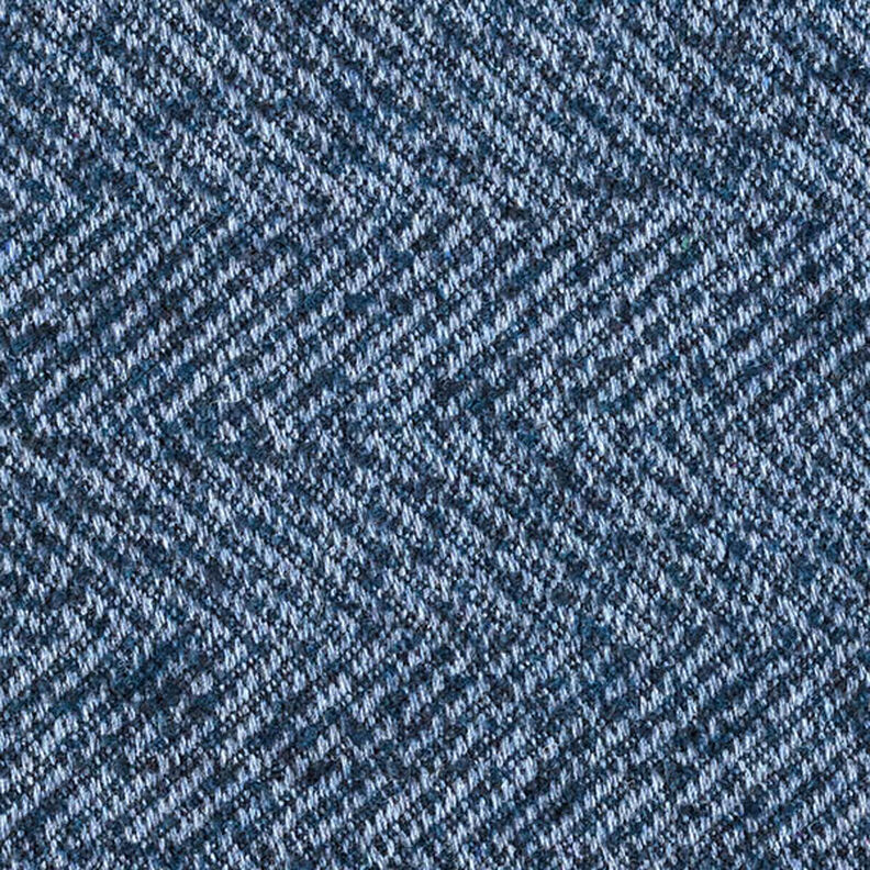Tela de abrigo de lana estilo zigzag – azul marino,  image number 1