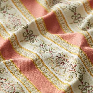 Tela de tapicería jacquard Rayas Biedermeier – crema/rosa antiguo, 