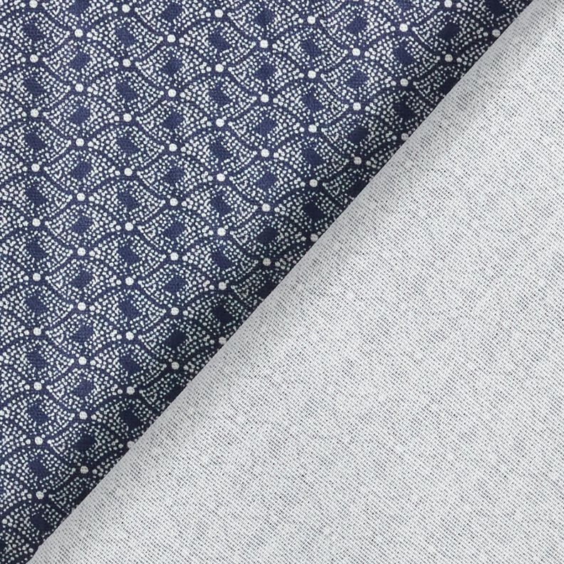 Tela de algodón rombos abstractos – azul marino,  image number 4