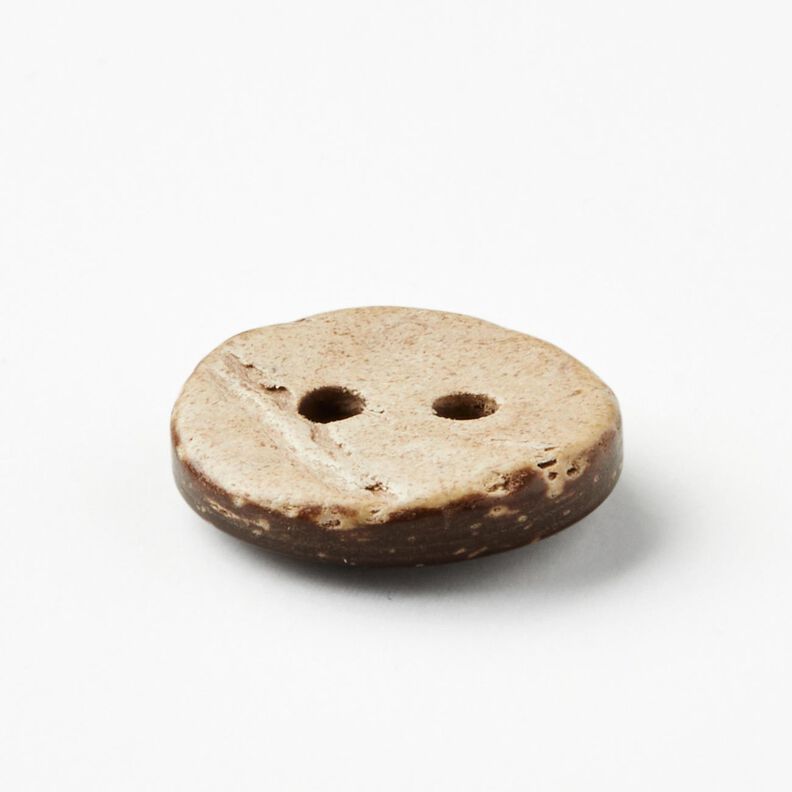 Botón de coco [Ø 13 mm] – beige/marrón oscuro,  image number 2