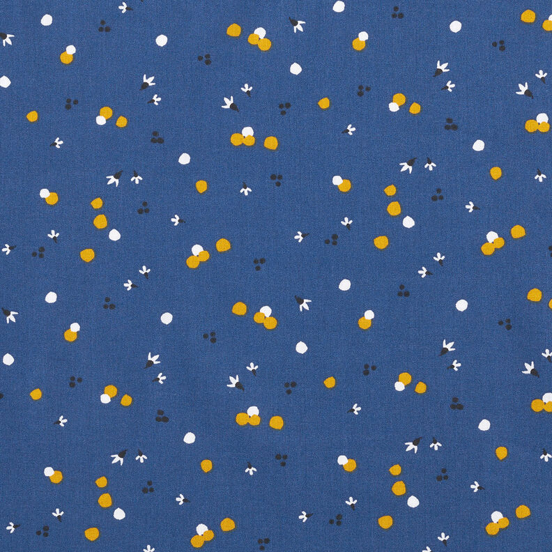 Tela de algodón Cretona Puntos de colores – azul marino,  image number 1