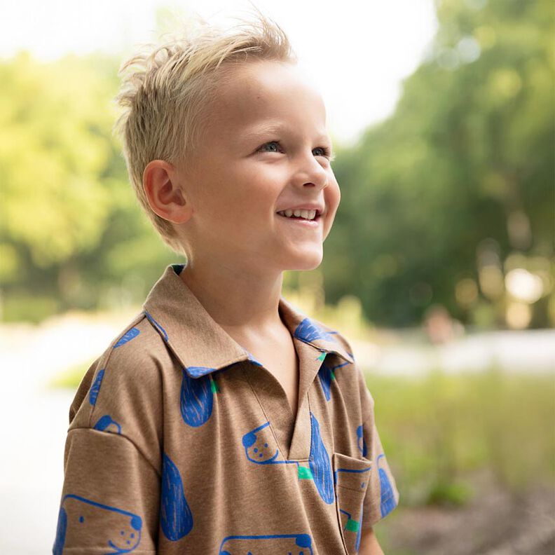 Tela de jersey de algodón Perros | Poppy Fabrics – azul grisáceo pálido/negro,  image number 5