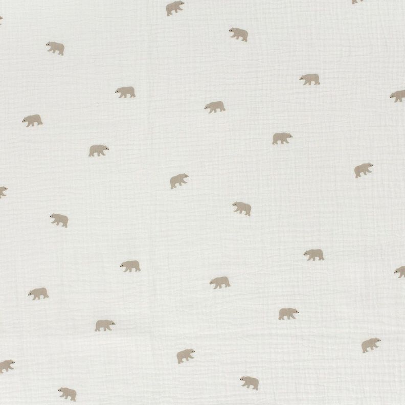 Muselina/doble arruga Oso polar – blanco,  image number 1