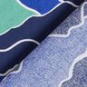 Tela de algodón Cretona Ondas abstractas – azul real/salvia,  thumbnail number 4