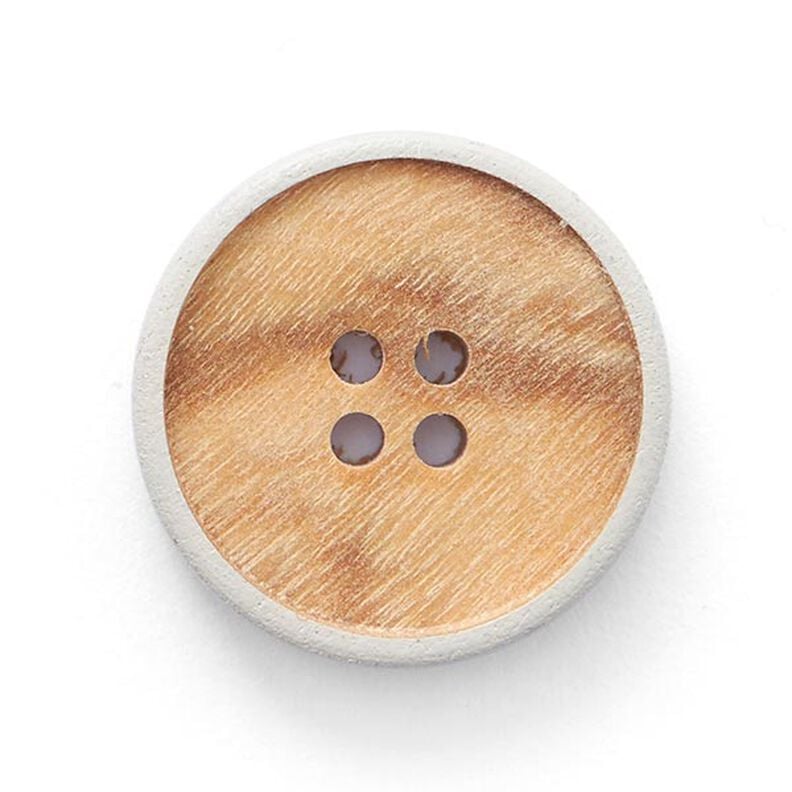 Botón de madera 4 agujeros  – beige/gris,  image number 1