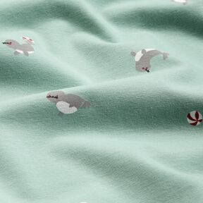 Franela de algod&oacute;n Acrobacias con focas &ndash; azul claro, 