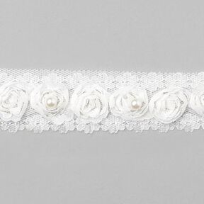 Ribete de flores [30 mm] - blanco, 