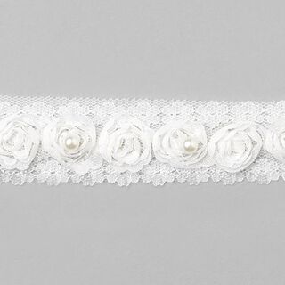 Ribete de flores [30 mm] - blanco, 