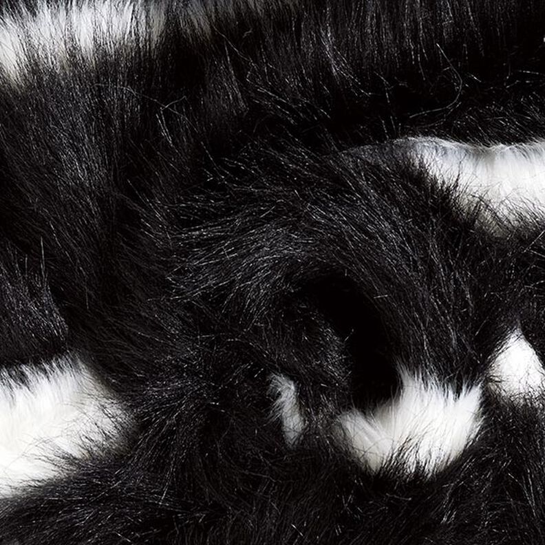 Piel sintética Rayas horizontales – negro/blanco lana,  image number 3