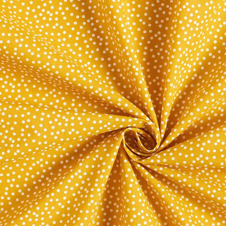 Tela de algodón Cretona puntos irregulares – amarillo curry,  image number 4