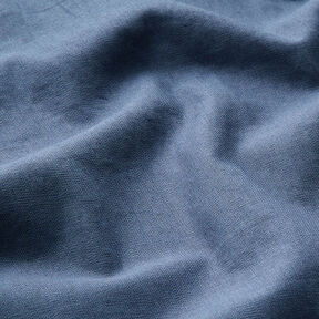 Mezcla de lino y algodón Uni – azul metálico | Retazo 60cm, 