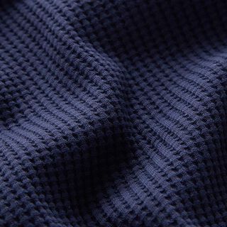 Jersey de algodón con relieves Uni – azul marino, 
