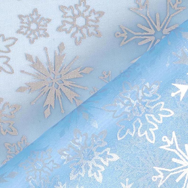 Organza con copos de nieve – azul claro,  image number 5
