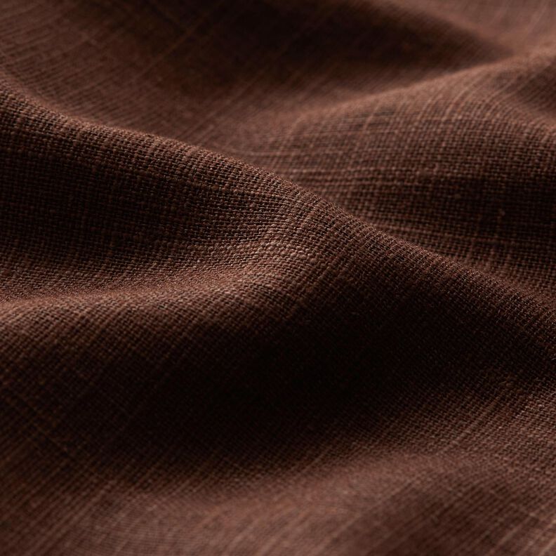 Tejido de lino con mezcla de ramio mediano – marrón oscuro,  image number 2