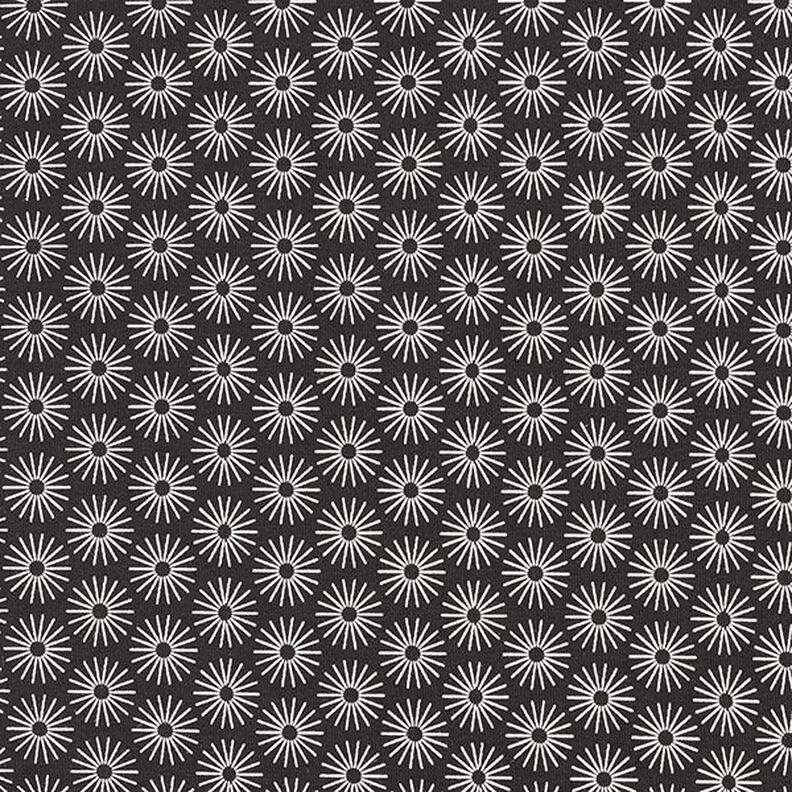 Tela de jersey de algodón brillan las flores – negro,  image number 1