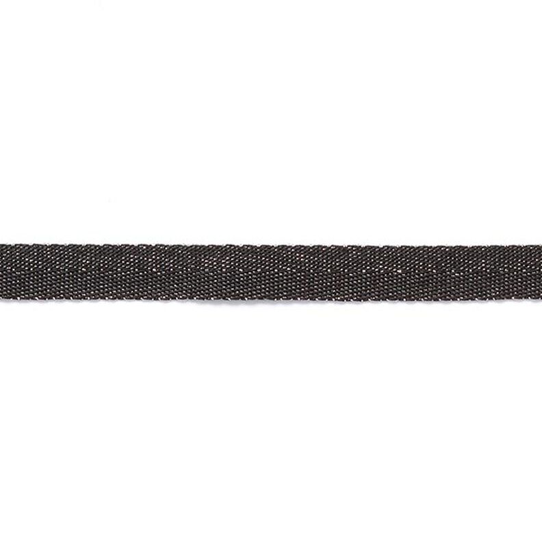 Cinta para tejer Metálico [9 mm] – negro/plata metalizada,  image number 2